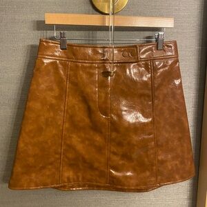 H&M Vegan Leather Mini Skirt Size 8